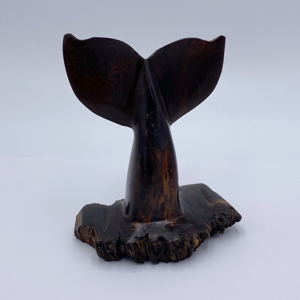 Whale Tail Wooden Carved Decor